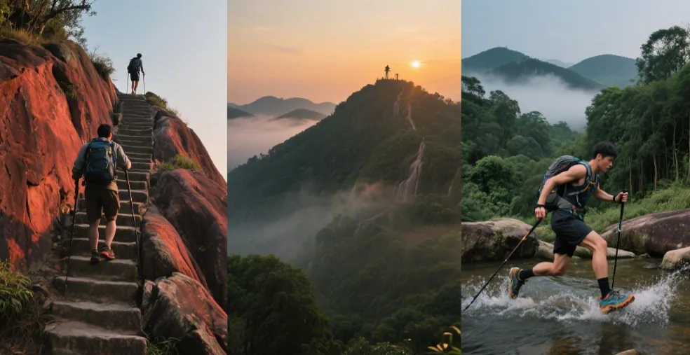 第1天白雲山南門進,梅花谷到摩星嶺,再從西門下山