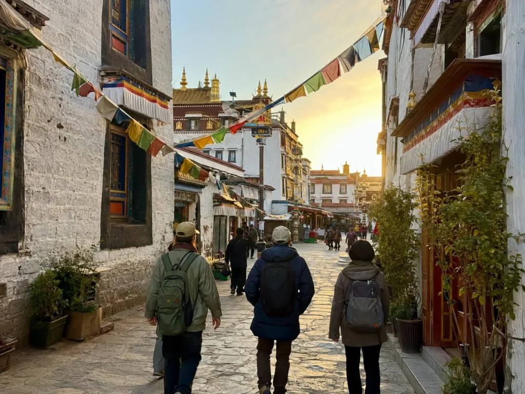 拉萨住八廓街还是布达拉宫附近步行、吃饭、打车和早起参观对比