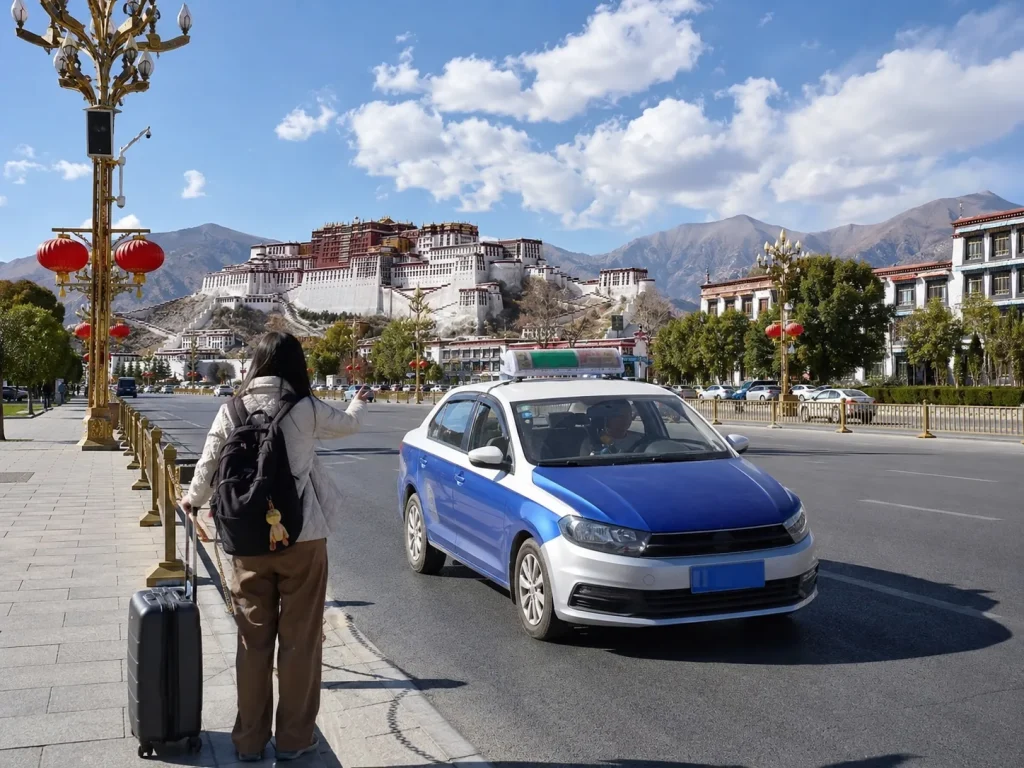 八廓街和布达拉宫附近,差别大概在这里