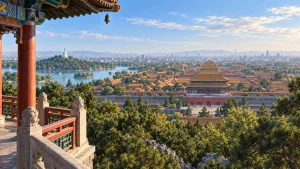 景山与北海公园风景（AI生成示意图）