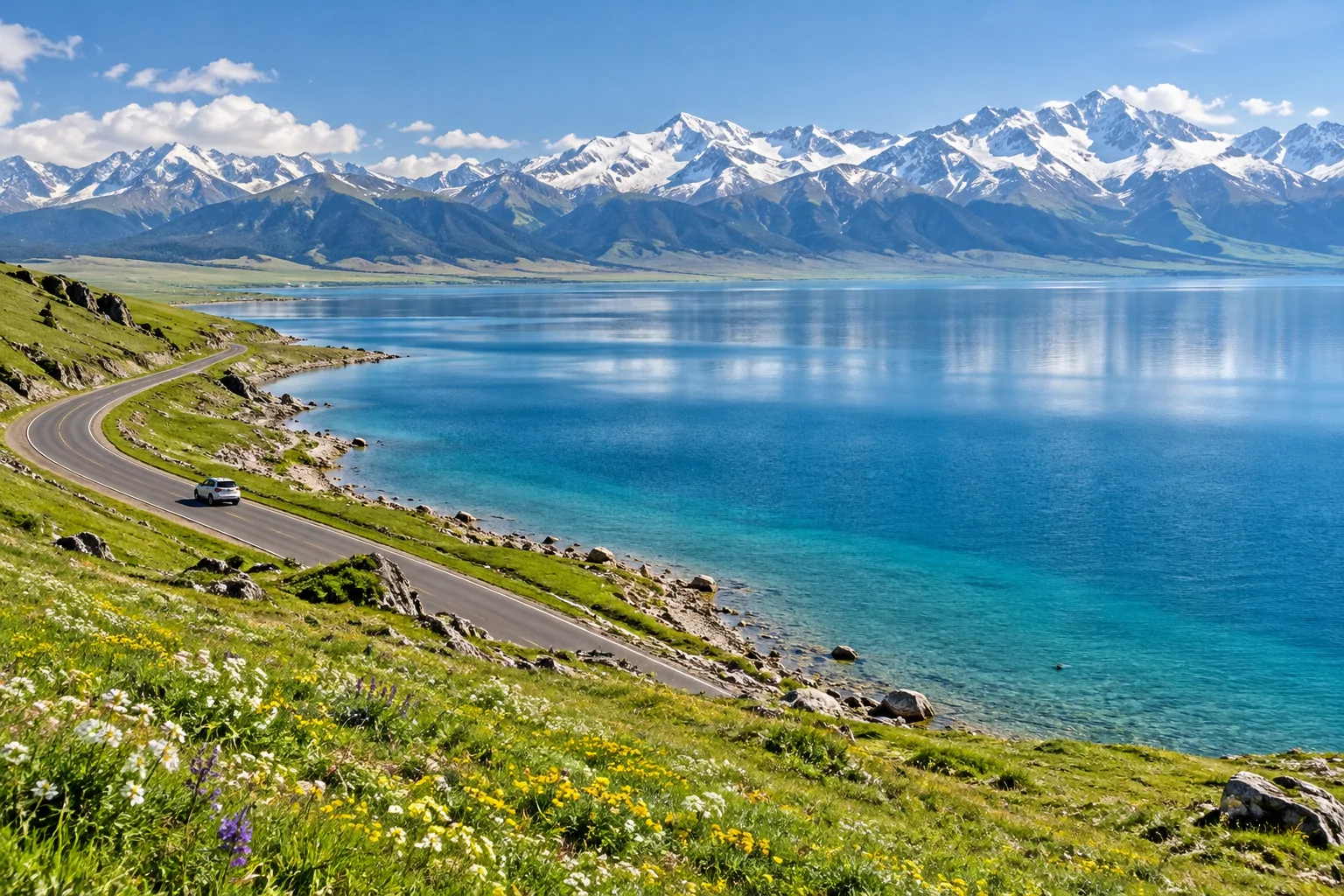 赛里木湖环湖公路与自驾风光
